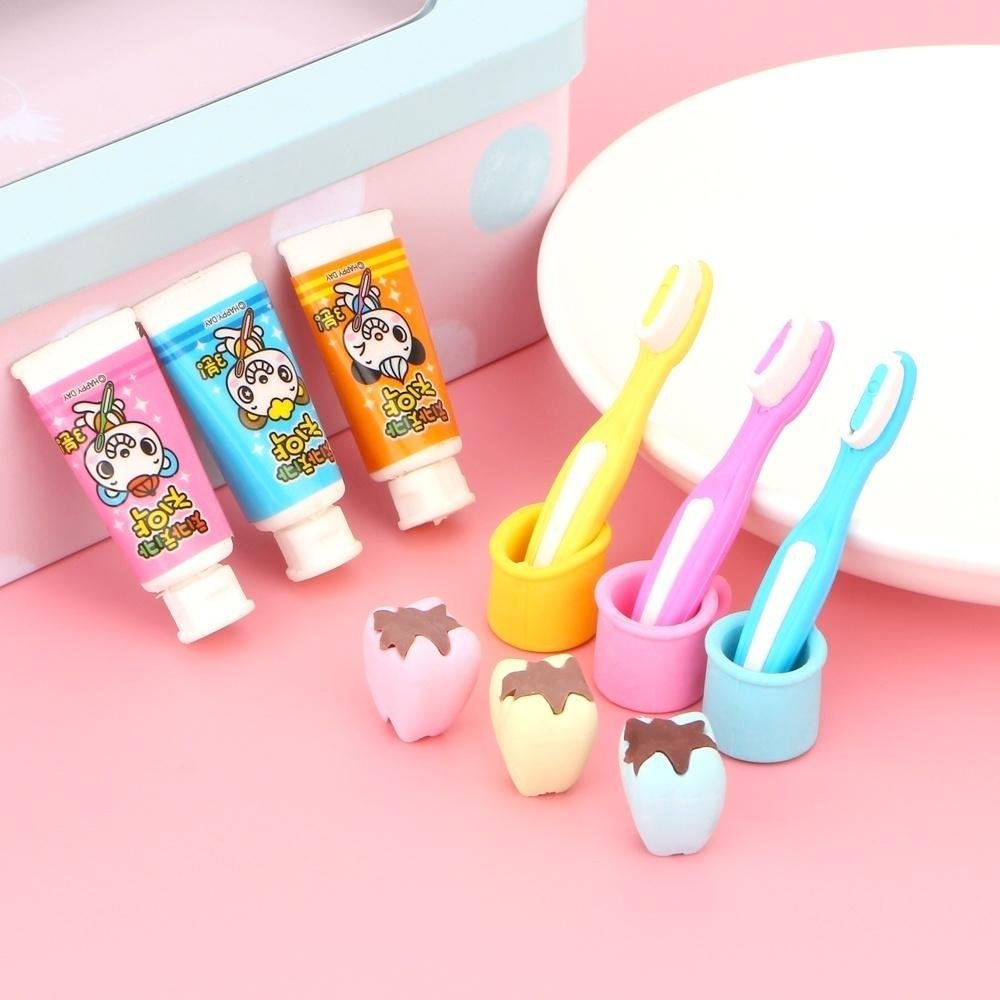 3D Erasers - Brush, Toothpaste