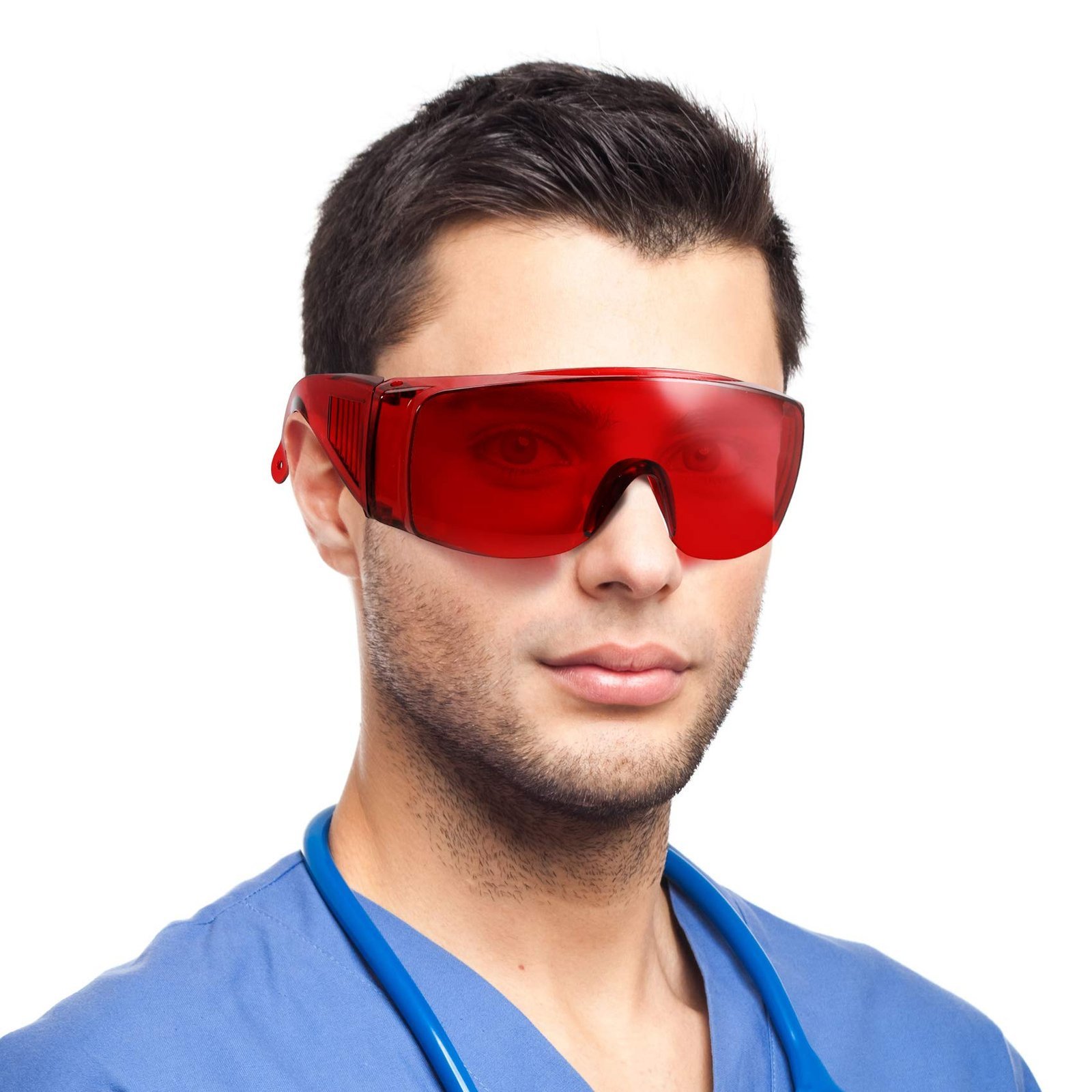 Red Dental Safety Glasses - Image 2