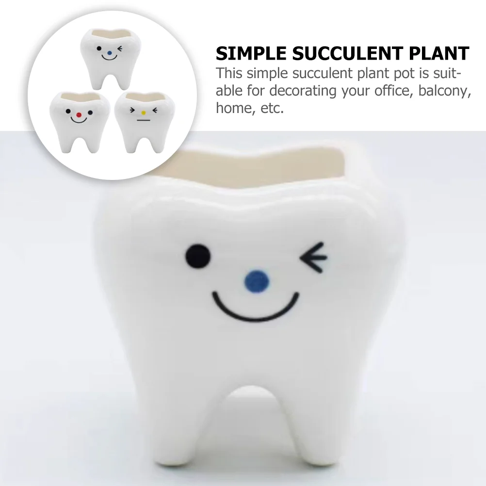 Tooth Shape Flower Pot - Image 3