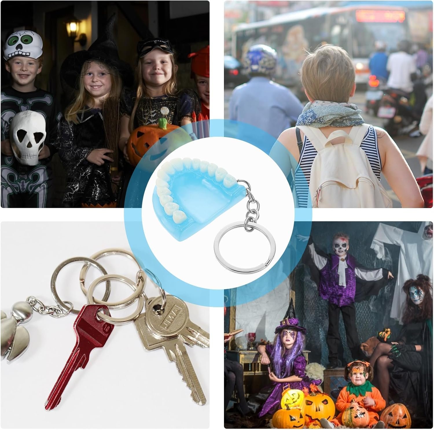 Blue Dental Denture Keychain - Image 3