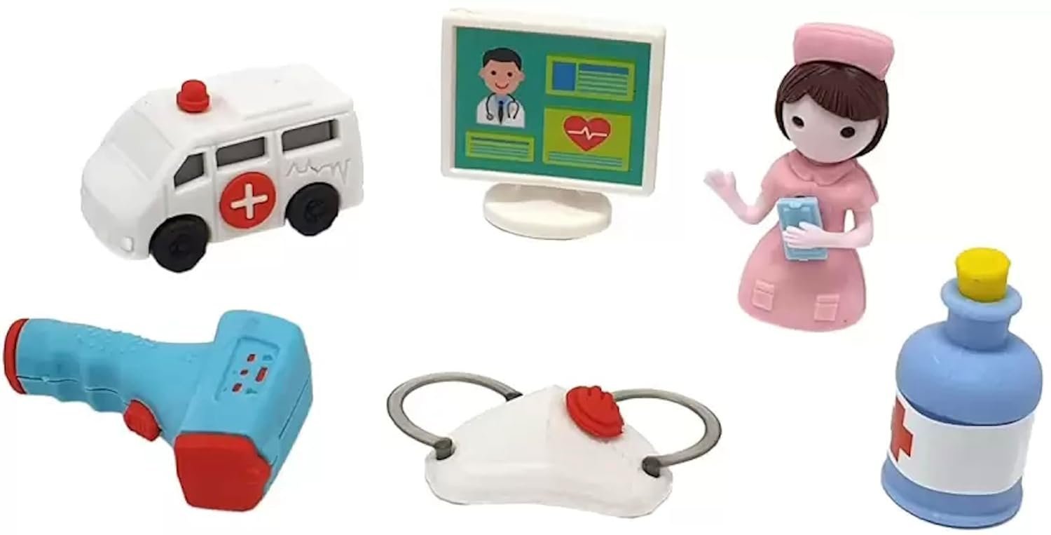 3D Erasers - Doctor Nurse Playset - Image 4