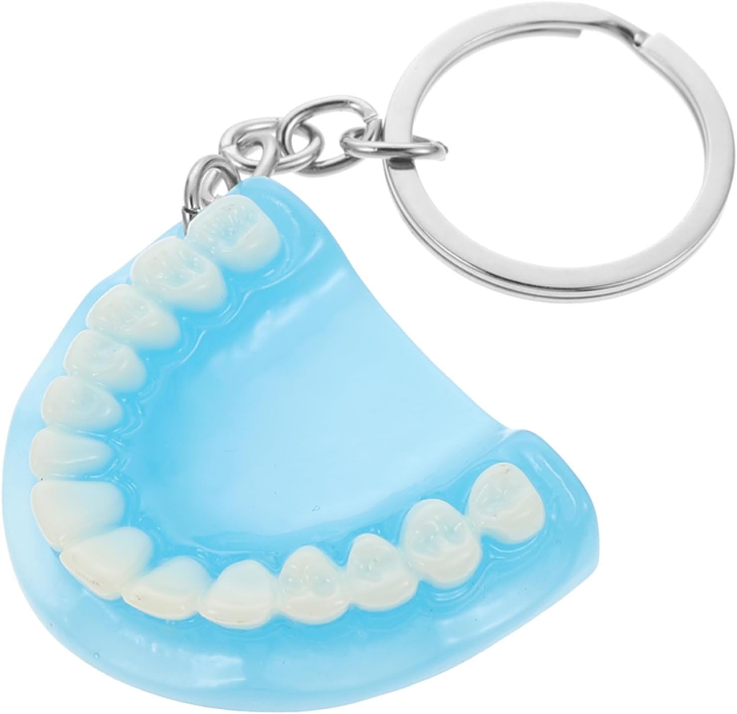 Blue Dental Denture Keychain