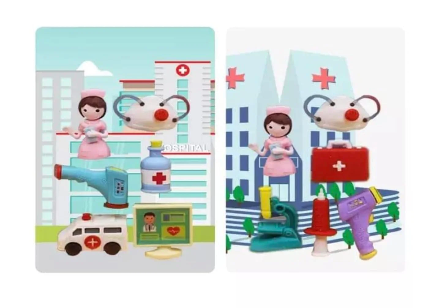 3D Erasers – Doctor Nurse Playset
