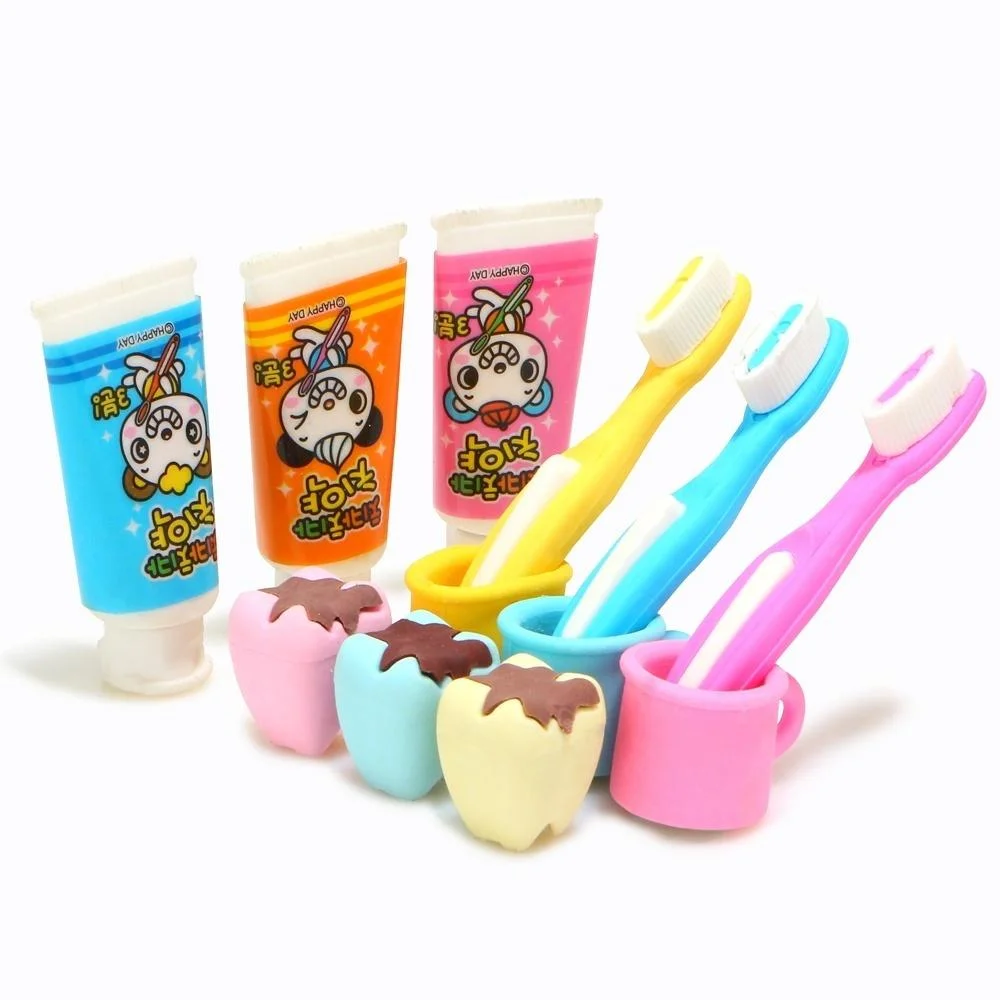 3D Erasers – Brush, Toothpaste