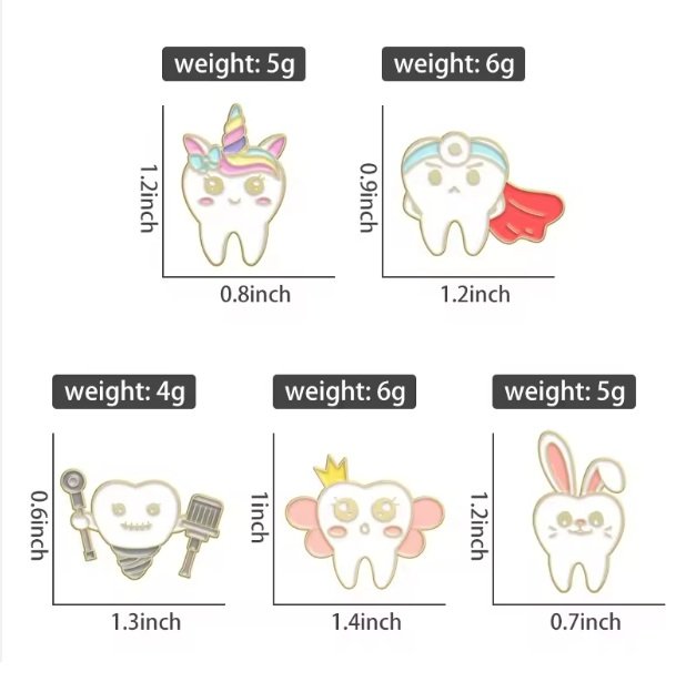 Cute Cartoon Enamel Brooch Pin Set