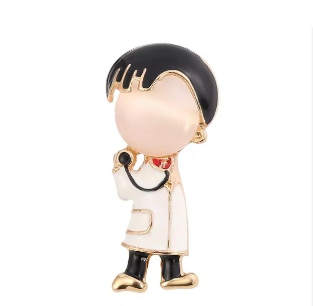Cute Dentist Cartoon Brooch Doctor Enamel Pin