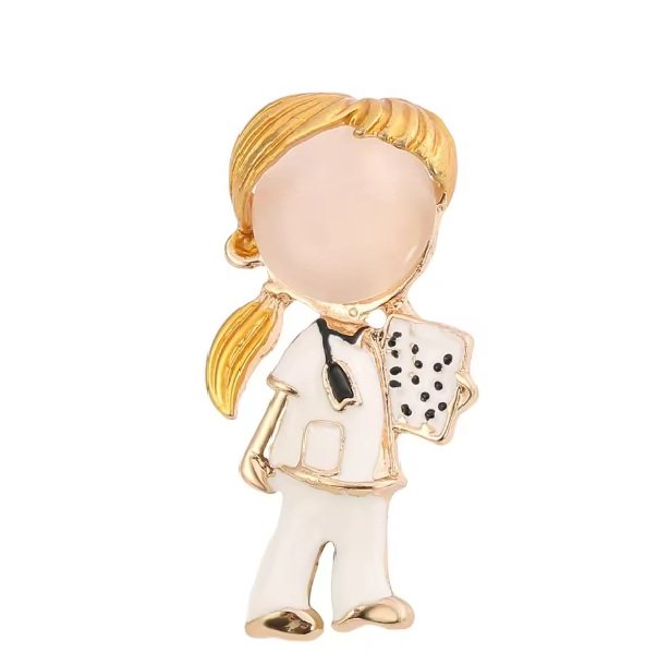 Cute Dentist Cartoon Brooch Doctor Enamel Pin