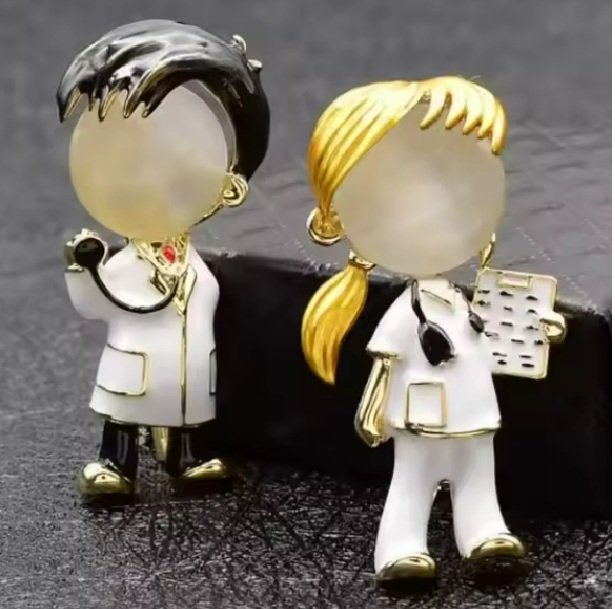 Cute Dentist Cartoon Brooch Doctor Enamel Pin