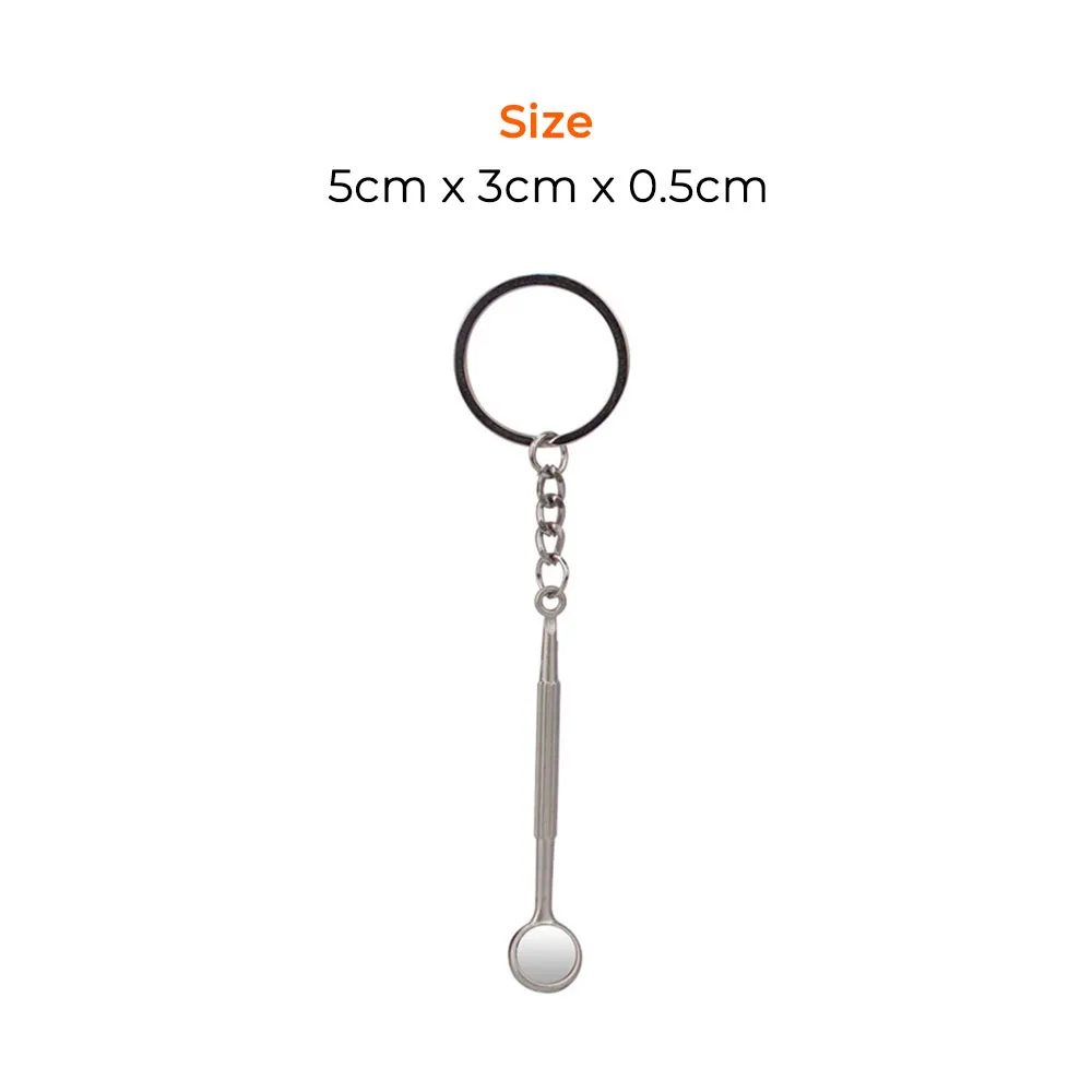 Dental Mouth Mirror Keychain