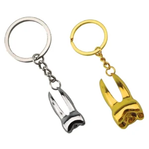 Dental Silver Molar Keychain