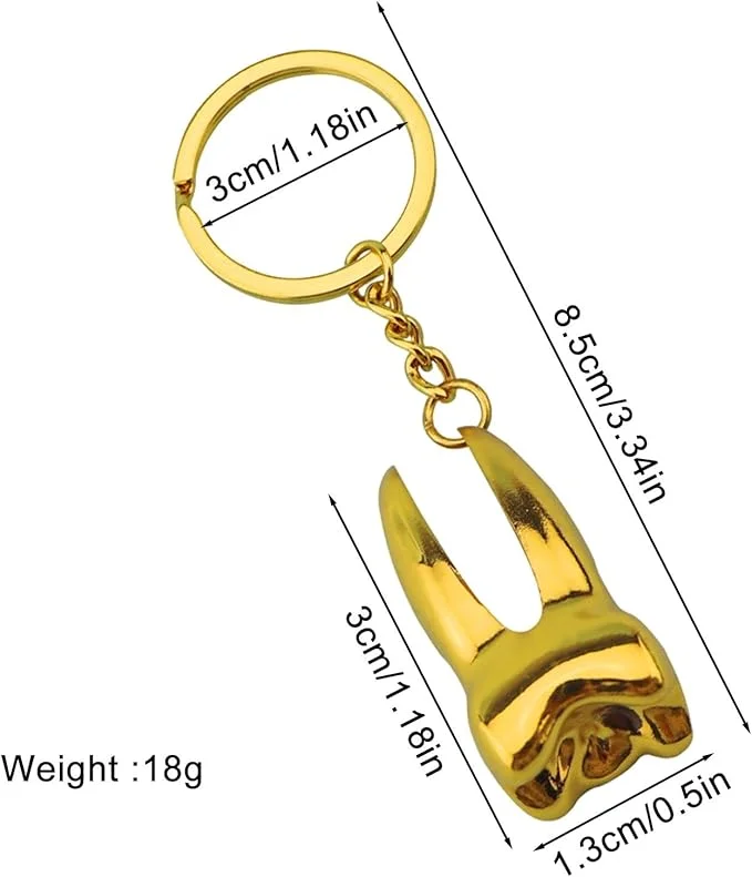 Dental Silver Molar Keychain