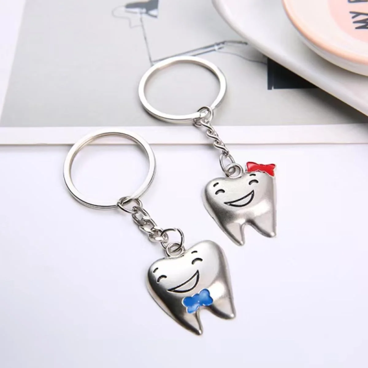 Smiley Tooth Couple Keychain (Set of 2)