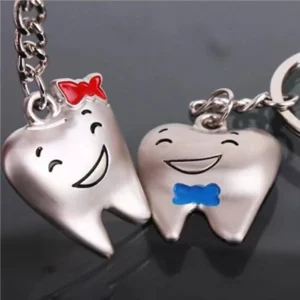Smiley Tooth Couple Keychain (Set of 2)