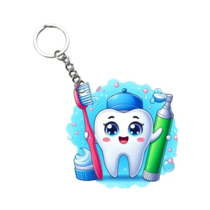 Dental Keychains – Tooth with Brush Keychain