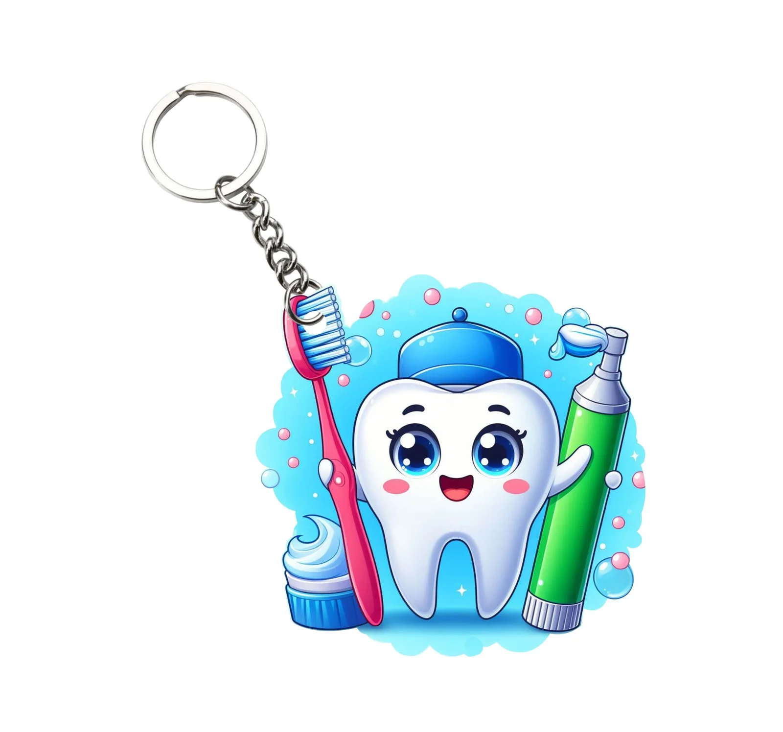 Dental Keychains – Tooth with Brush Keychain
