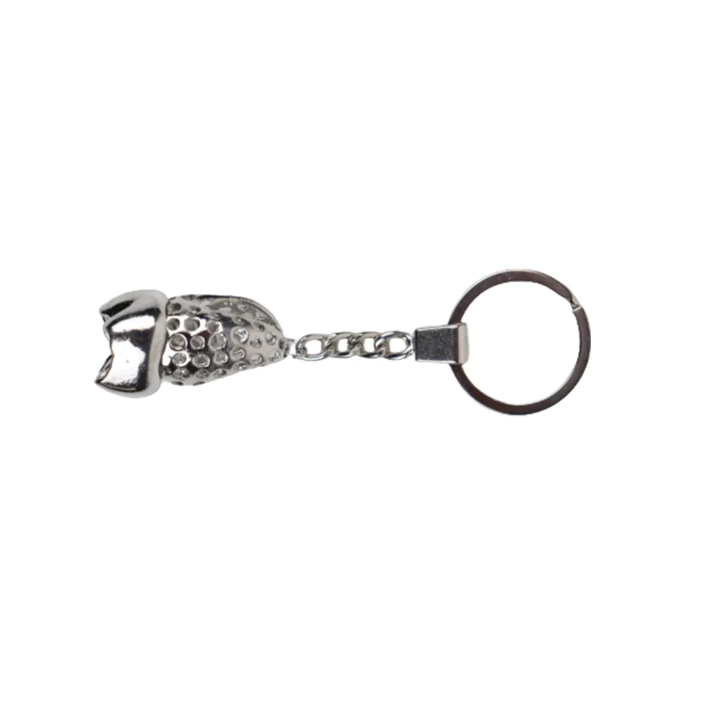 Tooth-Shaped Silver Keychain – Elegant Metal Finish