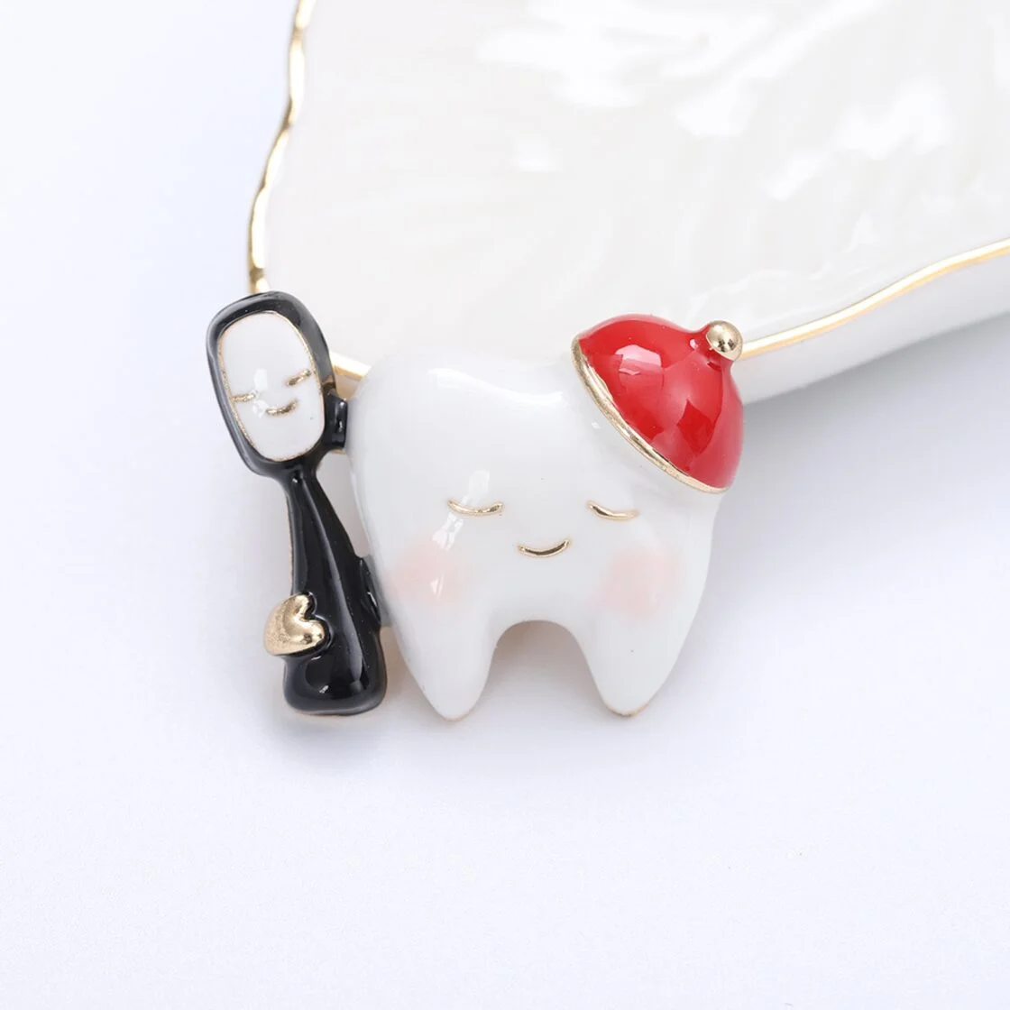 Tooth Shape Brooch Cute Cartoon