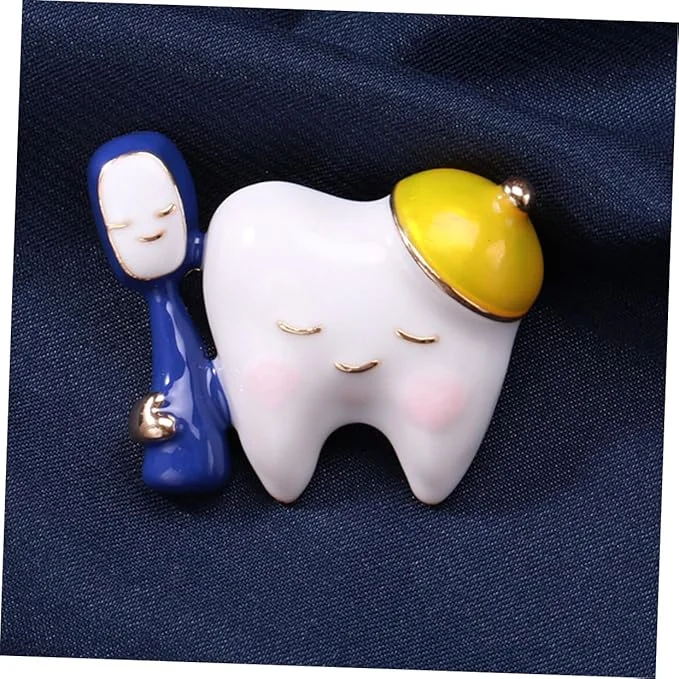 Tooth Shape Brooch Cute Cartoon