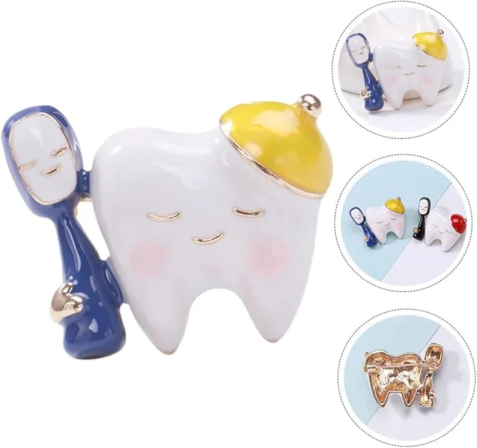 Tooth Shape Brooch Cute Cartoon