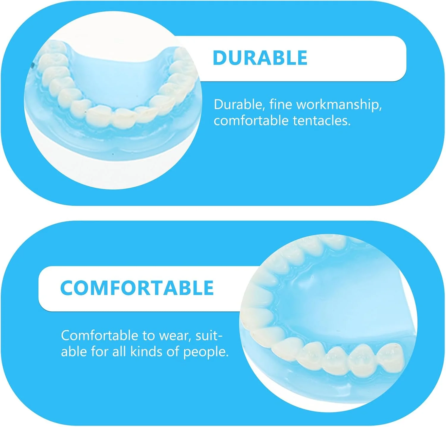 Blue Dental Denture Keychain