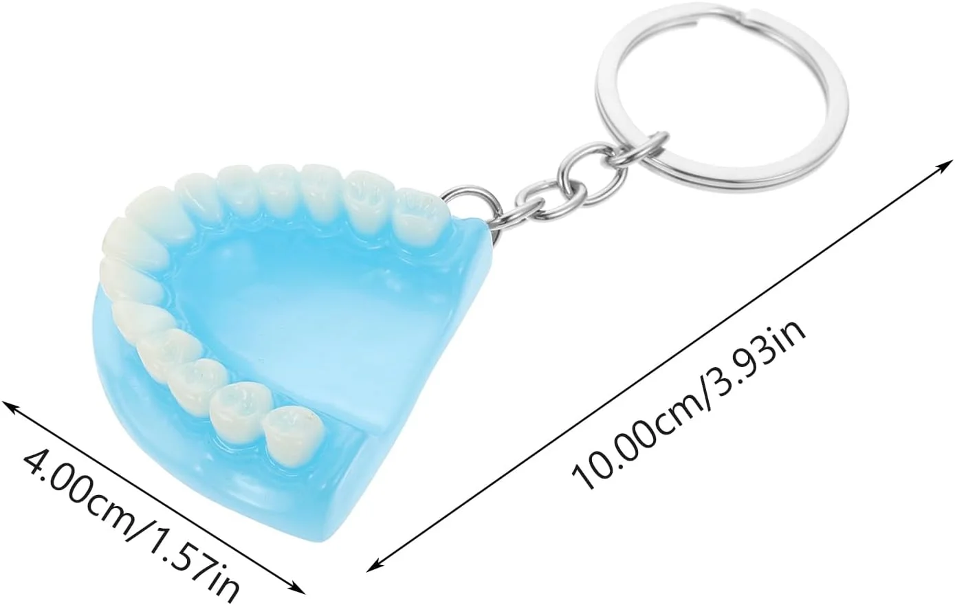 Blue Dental Denture Keychain