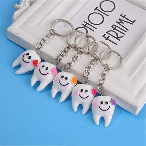 Cartoon Tooth Keychain