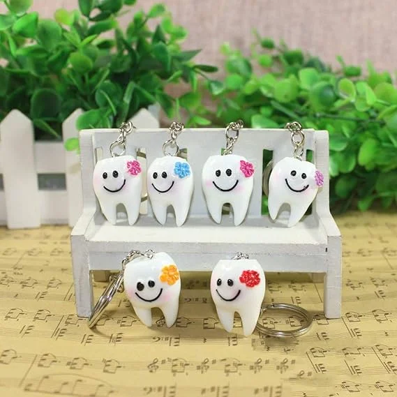 Cartoon Tooth Keychain