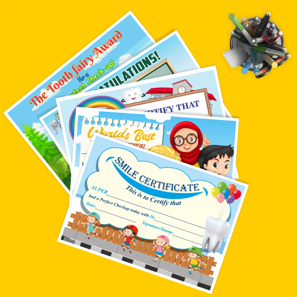 Dental Achievement Certificate Pack – Perfect Checkup & Tooth Fairy Awards
