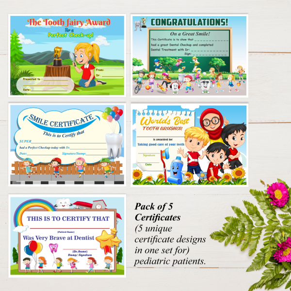 Dental Achievement Certificate Pack – Perfect Checkup & Tooth Fairy Awards