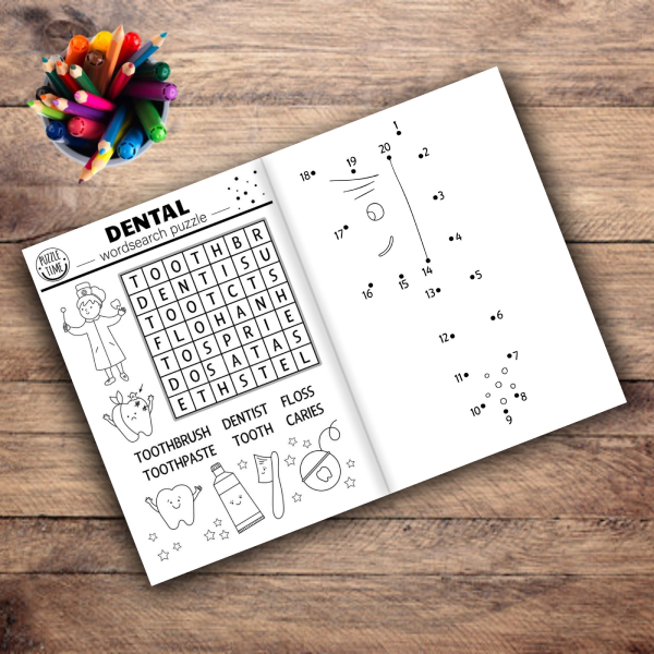 Tooth Time Dental Puzzle & Activity Book for Kids