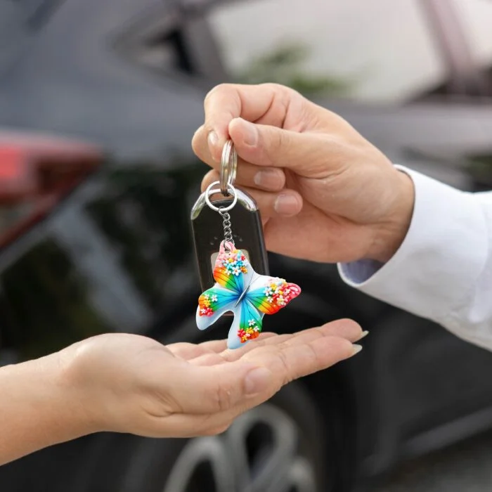Dental Keychain – Colorful Butterfly Keychain