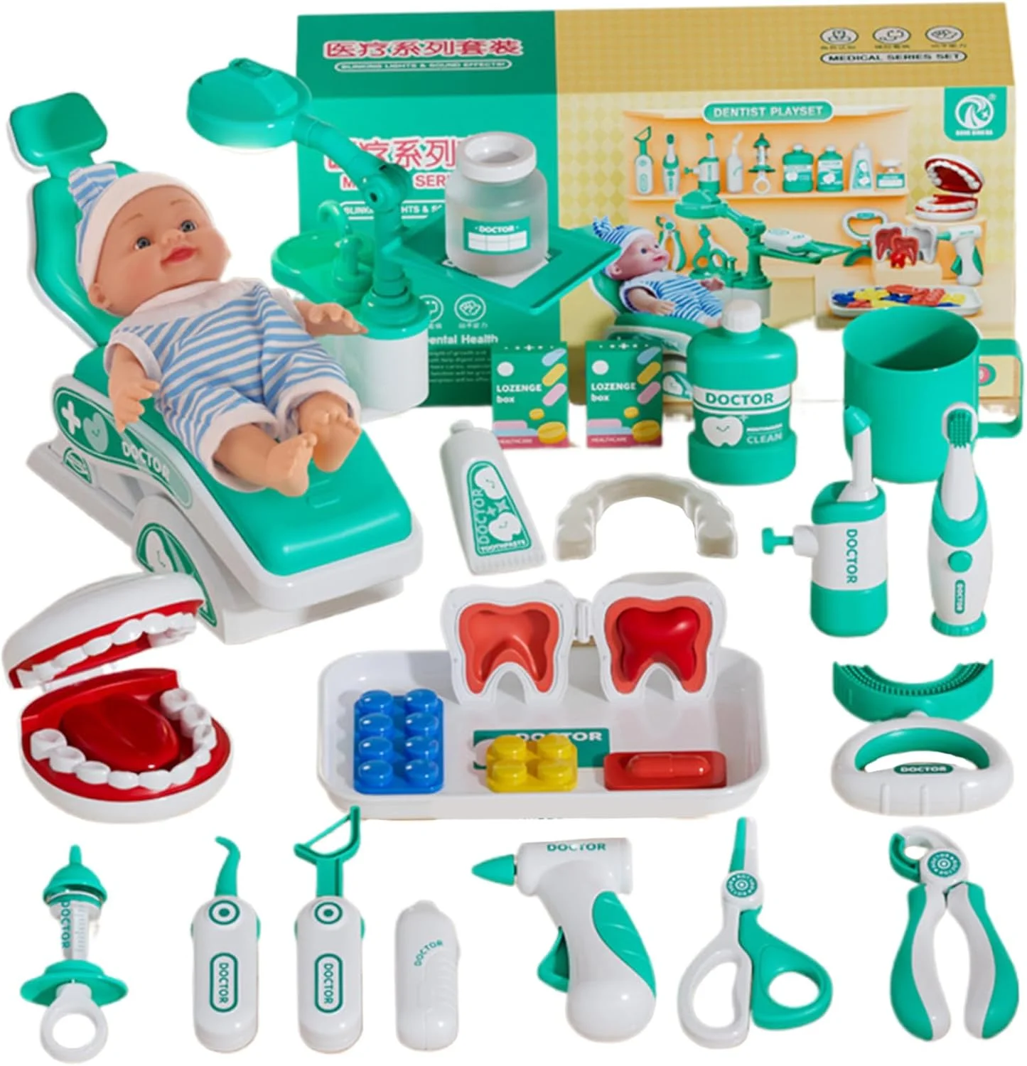 Kids Pretend Doctor Toy Dental Clinic Play Set tag