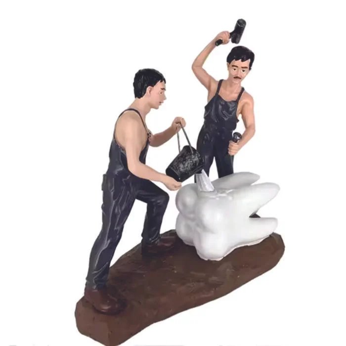 New Fashion Human Dentist Sculpture – Artistic Resin Figurine for Dental Clinic Decoration