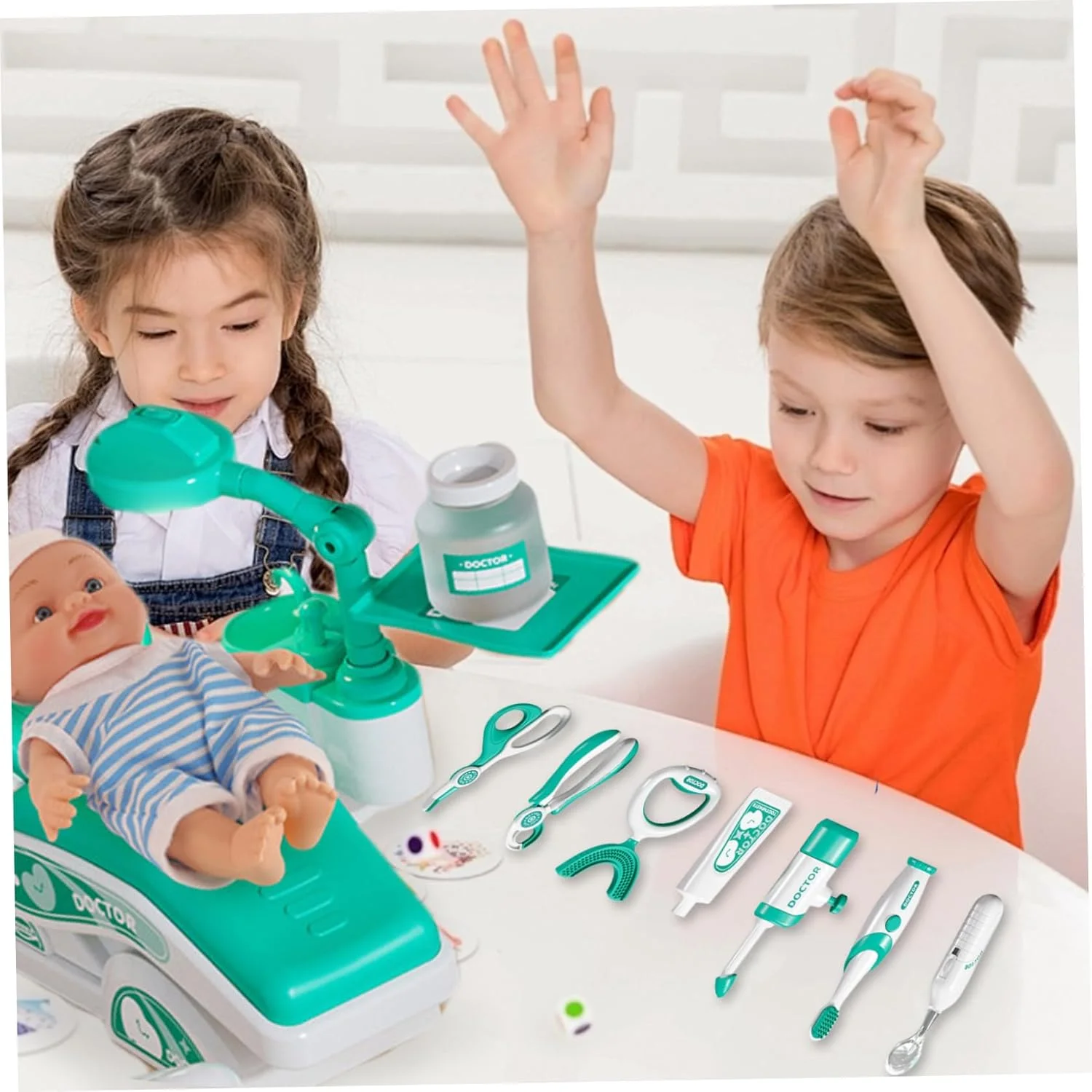 Kids Pretend Doctor Toy Dental Clinic Play Set tag