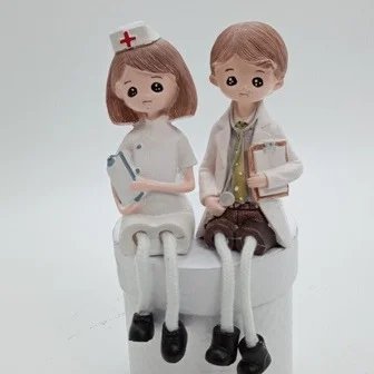 Doctor & Nurse Bench Showpiece