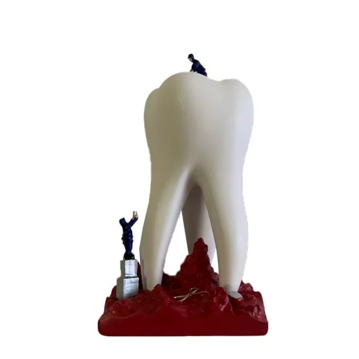 Sculpture of Big Teeth and Little Soldiers – Dental Figurine for Clinic Decoration & Patient Engagement
