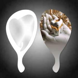 Hand Mirror Toothshape – Heart Grip