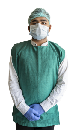 Patient Apron Green Cloth