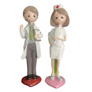 Resin Doctor and Nurse Model – Decorative Artificial Craft Statue for Home or Desk Décor