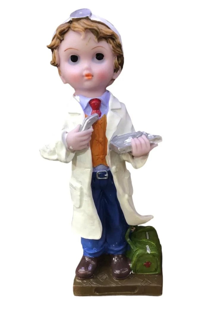 Smiling Doctor Couple Showpiece