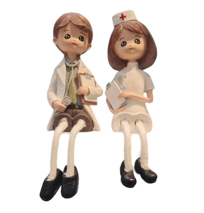 Doctor & Nurse Bench Showpiece