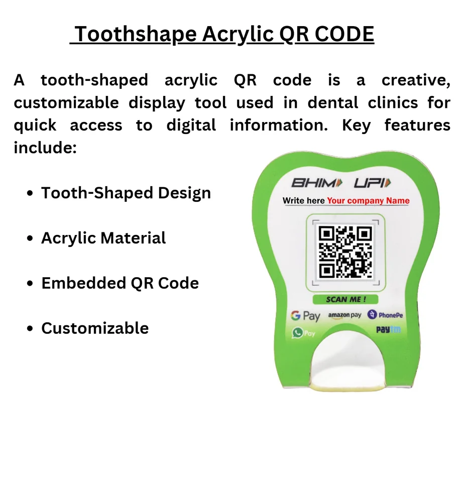 Toothshape Acrylic QR CODE STAND