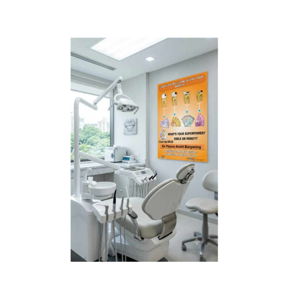 Right Time for Dental Visit Poster – Laminated