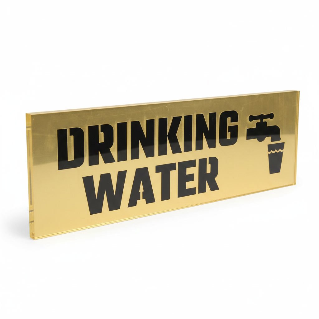 Drinking Water – Acrylic Sign Plate