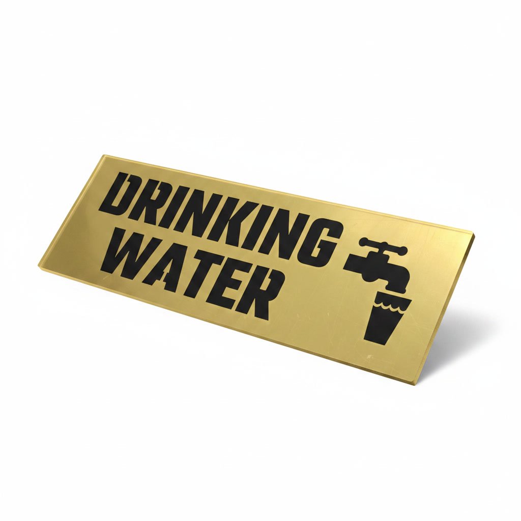 Drinking Water – Acrylic Sign Plate