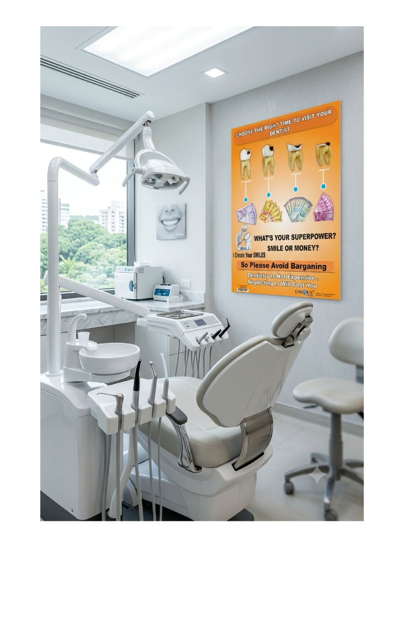 Right Time for Dental Visit Poster – Laminated