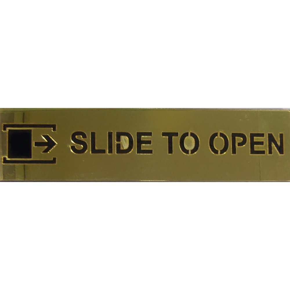 Slide to Open – Acrylic Sign Plate
