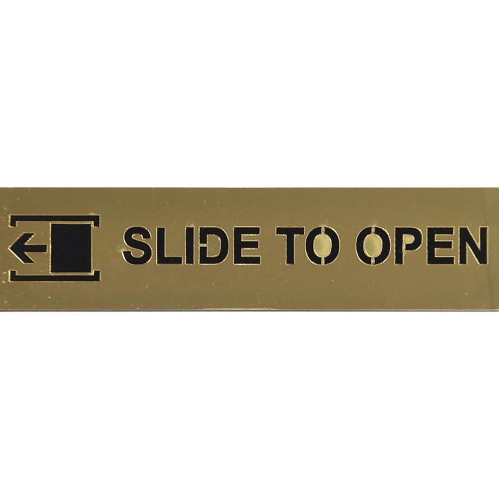 Slide to Open – Acrylic Sign Plate