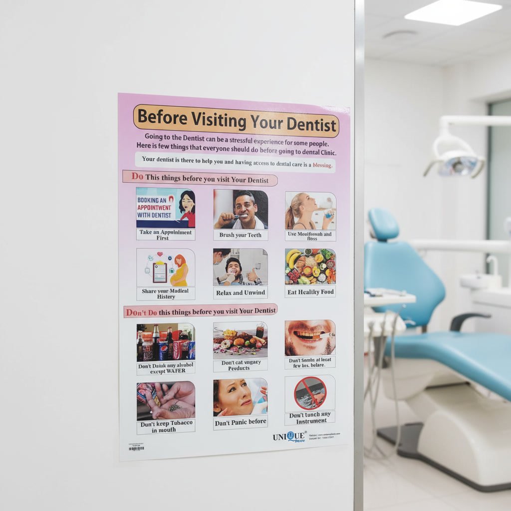 Dental Visit Guide Poster – Laminated