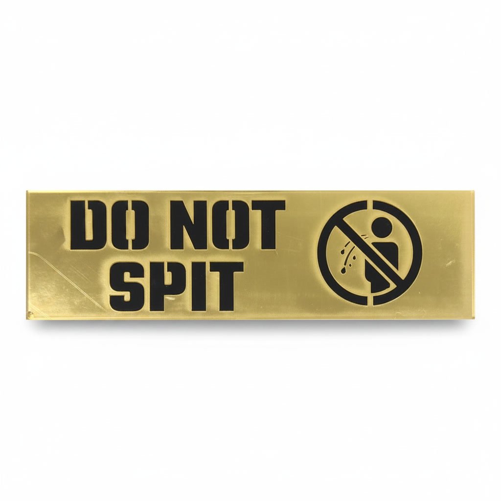 Do Not Spit – Acrylic Sign Plate